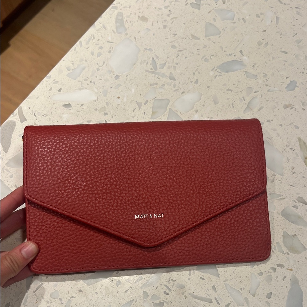 Matt & Nat Textured Red Clutch